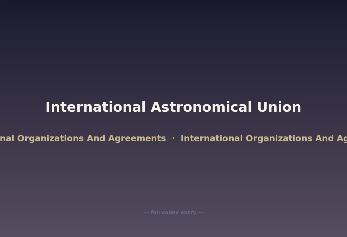 International Astronomical Union