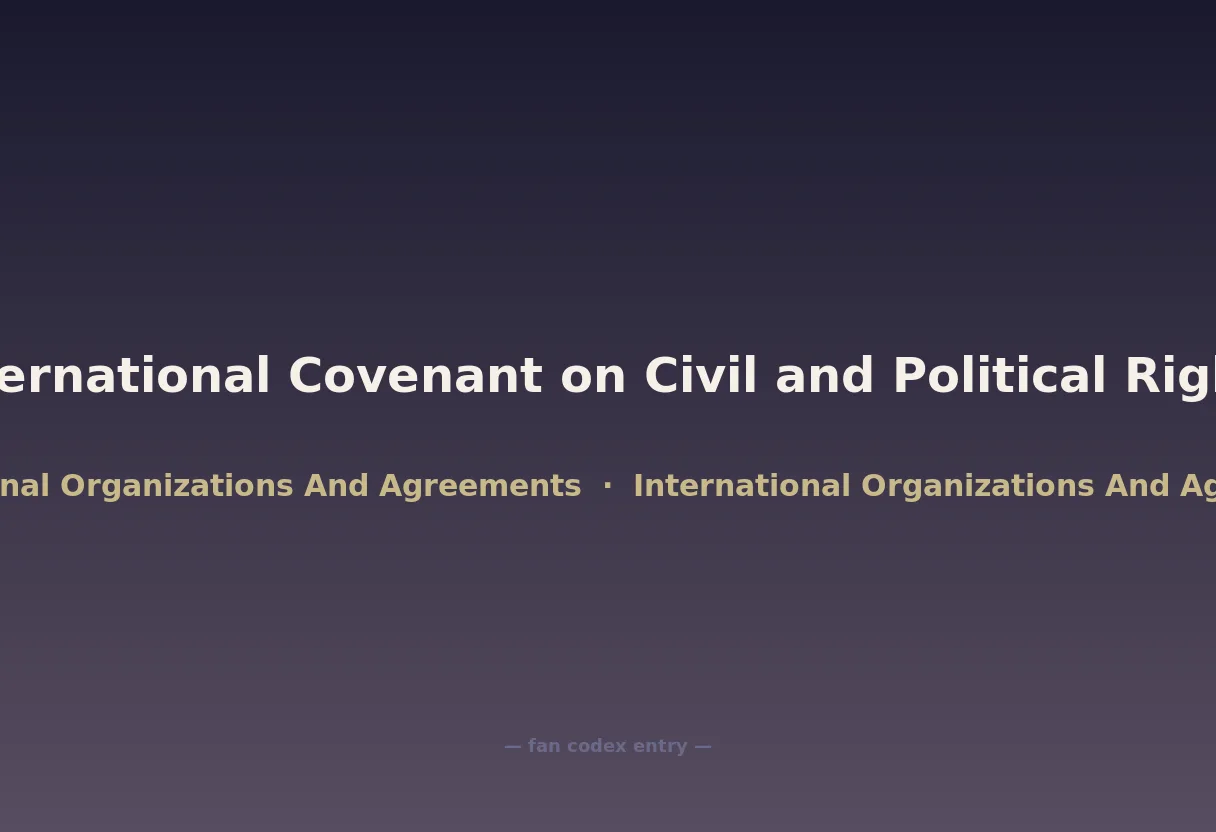 International Covenant on Civil and Political Rights