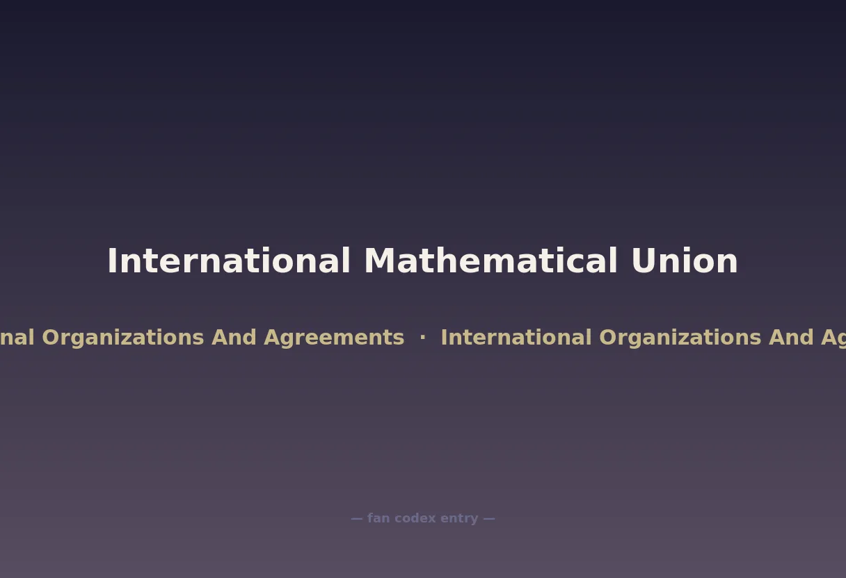 International Mathematical Union